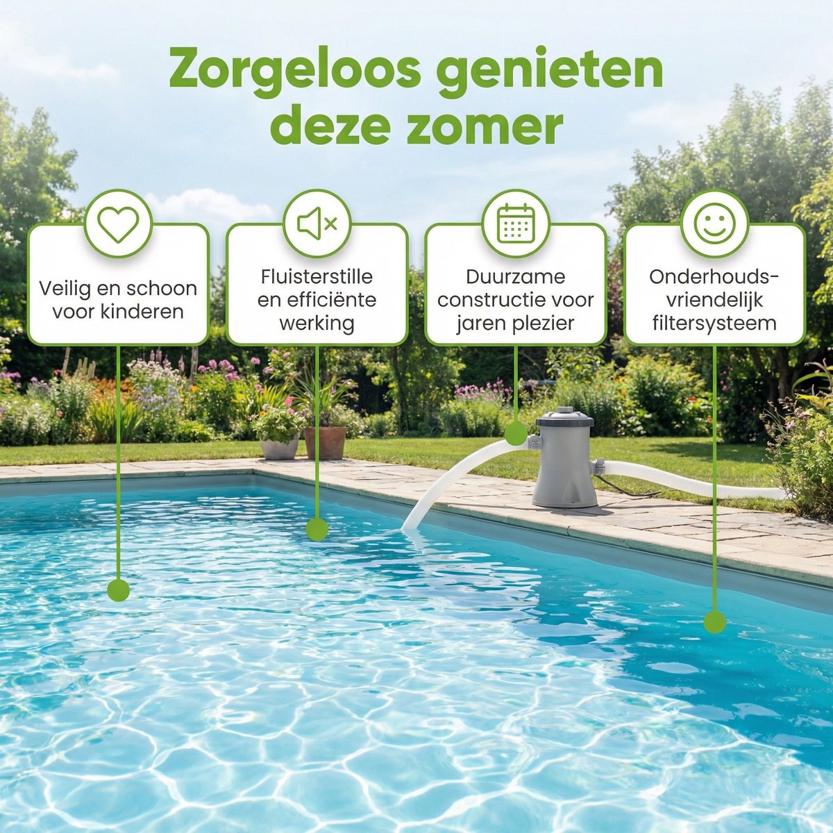 Intex 28602GS Filterpomp - 1.250 liter per uur - Zwembadfilterpomp - Filterpomp Zwembad - Zwembadwater Filteren - Watercirculatie Zwembad - Filterpomp 1250 L/h – foto 3