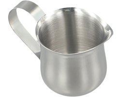Melkopschuimbeker - Cappuccino Latte Pitcher - Koffie Bereiden - Slank Roestvrij Staal - 90ml 3oz - Zilverkleurig