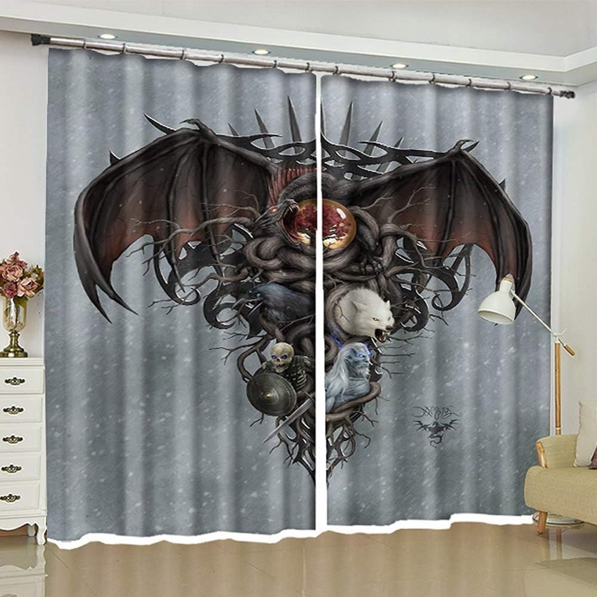 Paneel Gordijn - Decoratief Raambekleding - Slaapkamer Decoratie - Hoog Schaduwpercentage - 300x270 cm - Zwart