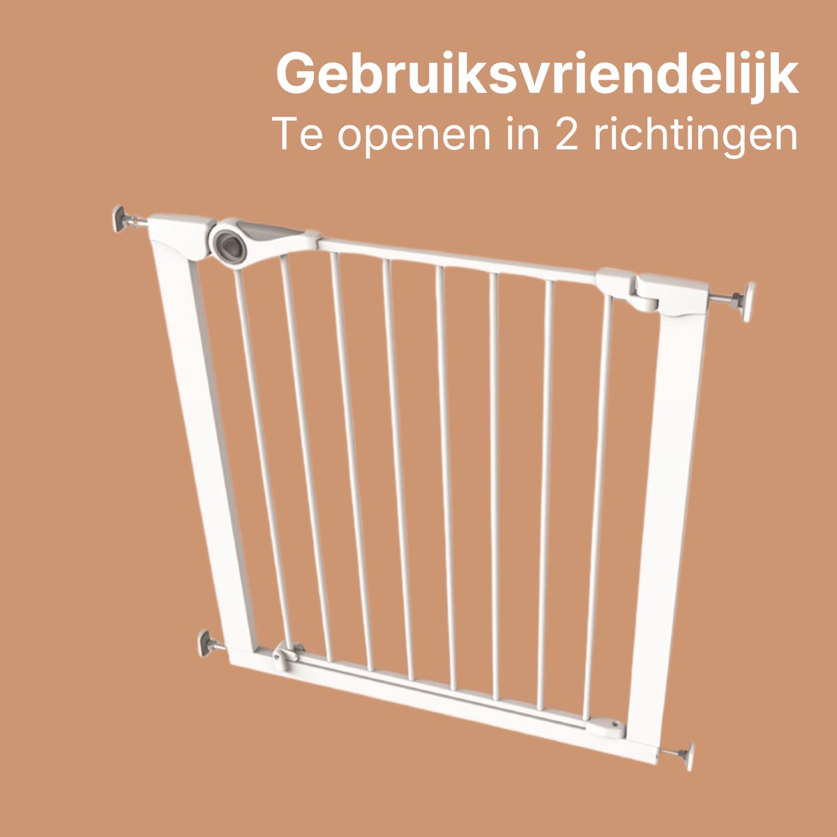 Noma Traphekje zonder Boren - Traphekje met Klembevestiging - 75 t/m 82 cm - Pressure Fit - Wit – foto 3