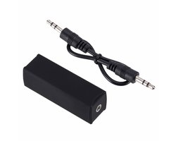 Audio Ground Loop Isolator - Ruisonderdrukker - voor Auto, Bluetooth Ontvanger en Home Stereo - adapter - zwart