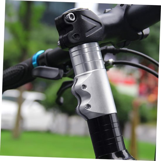 Fietsstuurverhoger, fietsstuurverhoger, fietsstuurverlenger, verstelbare fietsstuurlifter, heftrucklifter, verlengstang - zilver van Merkloos — afbeelding 5