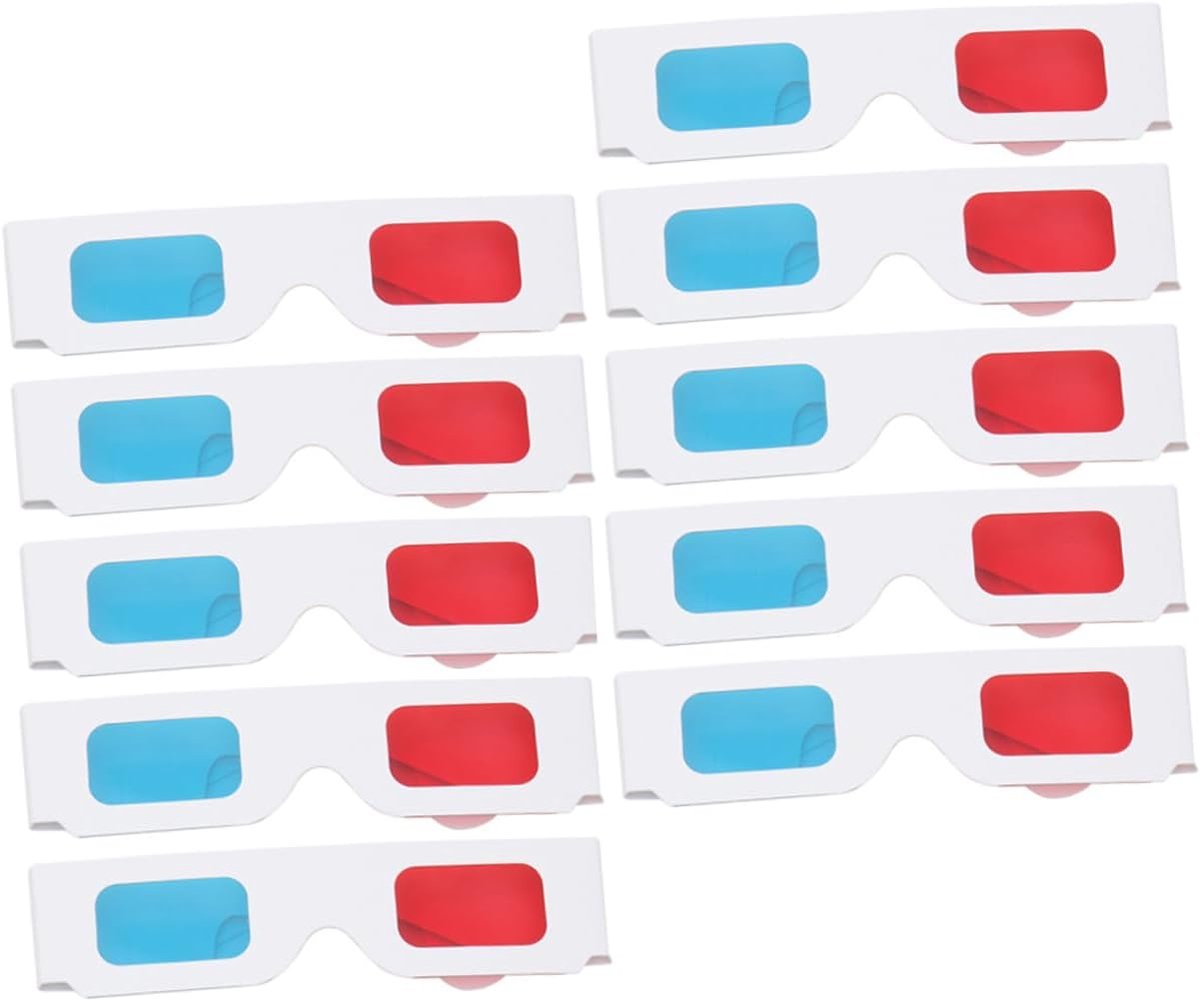3D Kijkbrillen - Anaglyph Brillen - Films en Games - Papieren Kartonnen Model - 15.72 x 1.45 inch - Rood Blauw