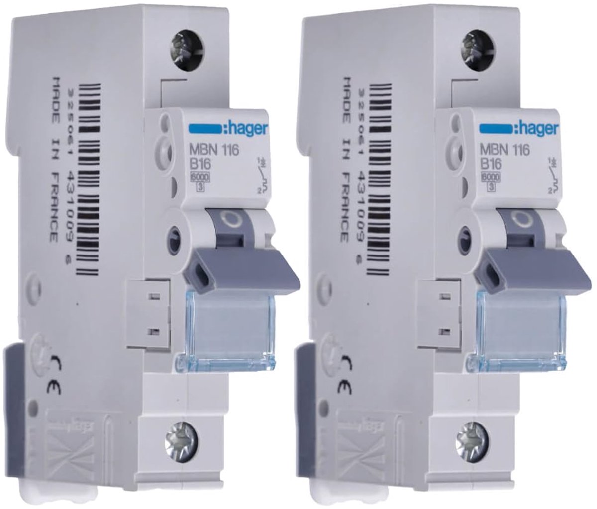 Stroomonderbreker - Zekeringautomaat - Beveiliging Elektrische Installatie - 1-polig 16A B-karakteristiek - 1 Module
