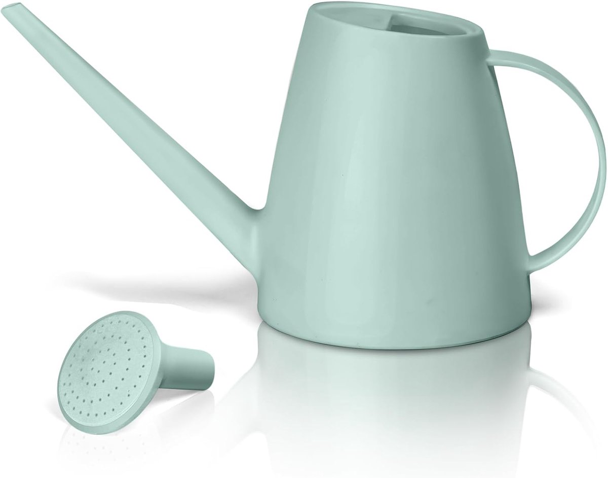 Gieter - Gieter voor Binnen - Plastic gieter - Lange Tuit Plastic Gieter voor Binnen en Buiten - Met Afneembare Spuitmond - Geschikt voor Potplanten en Tuinieren - 1.8 liter - Lichtgroene Kleur
