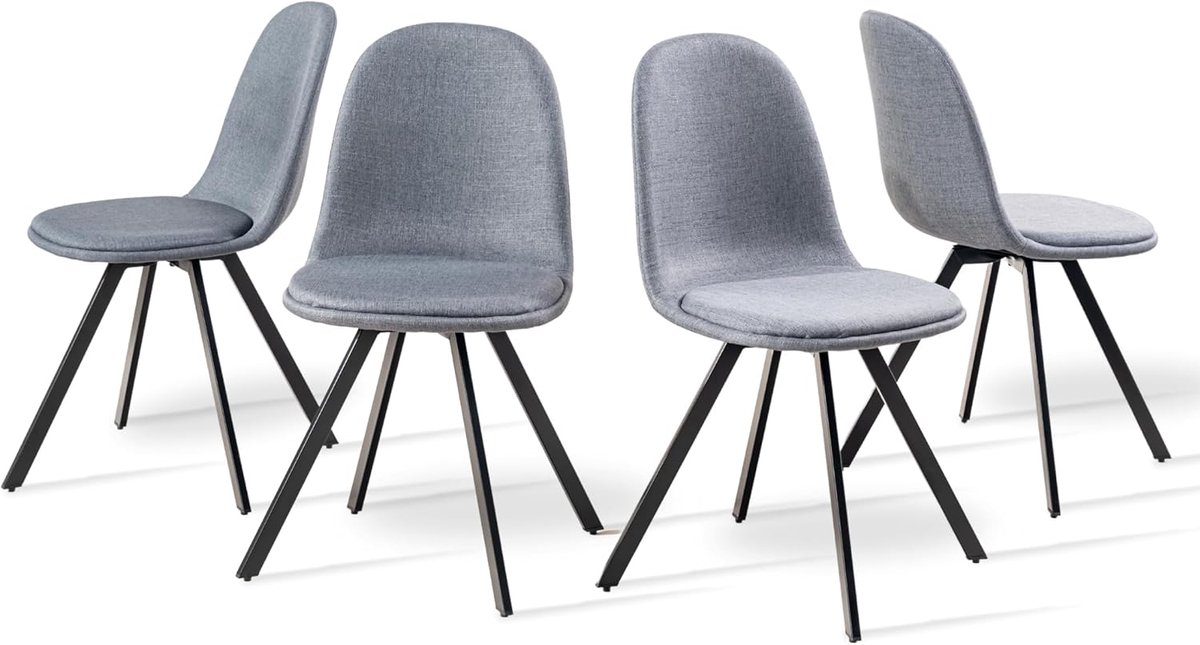 Draaibare Eetkamerstoelen - Set van vier - Comfortabel Zitten - 360 Graden Rotatie - 38 x