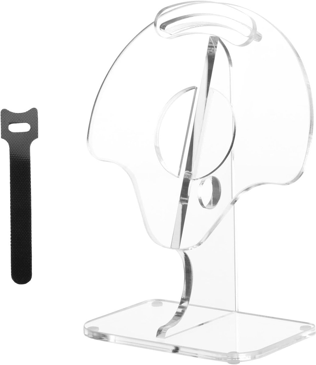 Oortelefoon Stand - Opbergrek Oordopjes - Veilige Opslag - Anti-Slip Basis - 14 cm Lengte - Transparant