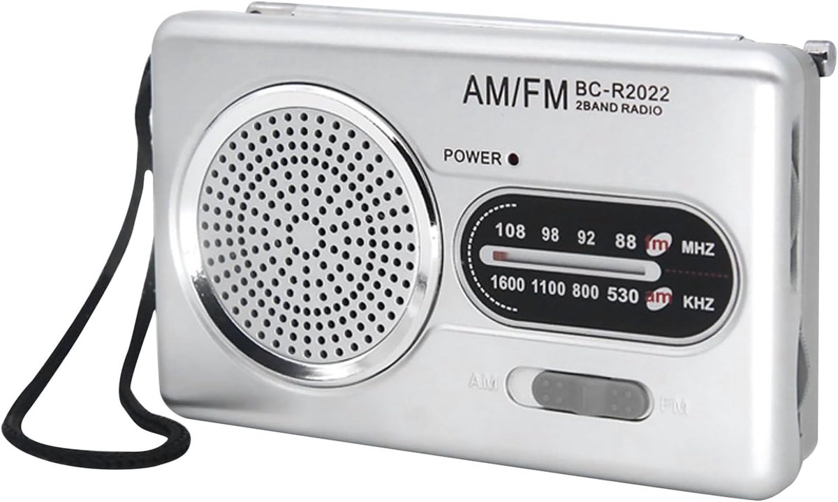 Draagbare Radio - Compacte Ontvanger - Reizen en Buiten - Batterij Aangedreven FM AM