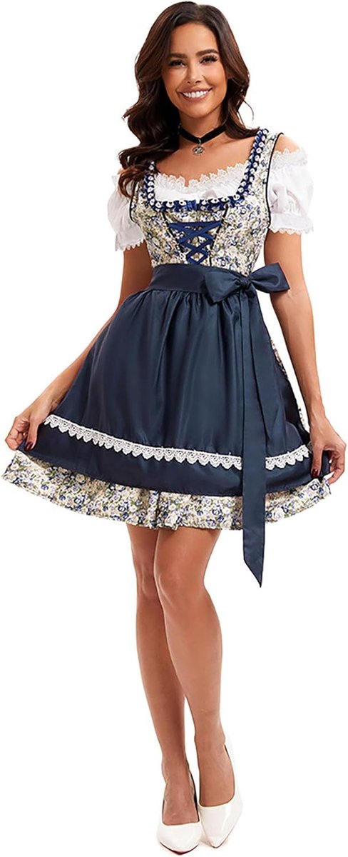 Midi Kostuumjurk - Traditionele Kleding - Oktoberfest Feest - Compleet Set - Midi Lengte
