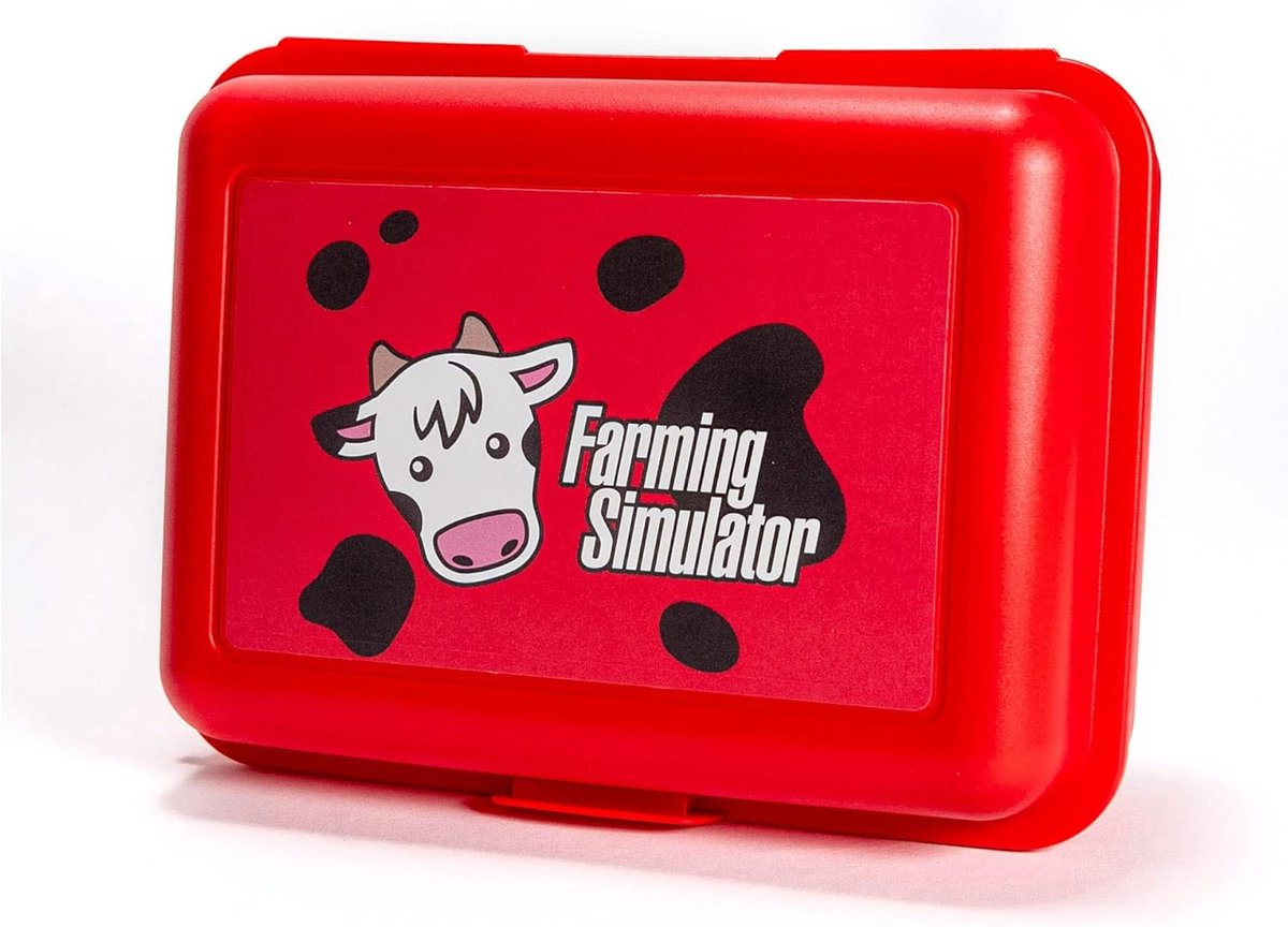 Broodtrommel Koe - Lunchbox - School Lunch - Uniek Design - 17.5x12.8x6.9cm - Rood