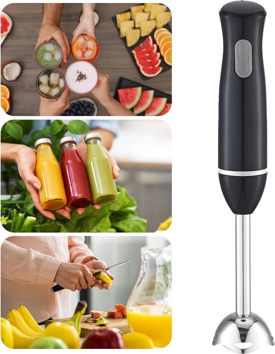 Handmixer Elektrisch - Staafmixer Keuken - Smoothies en Sauzen - Roestvrij Staal - 38 x 6.5 cm van Merkloos — afbeelding 5