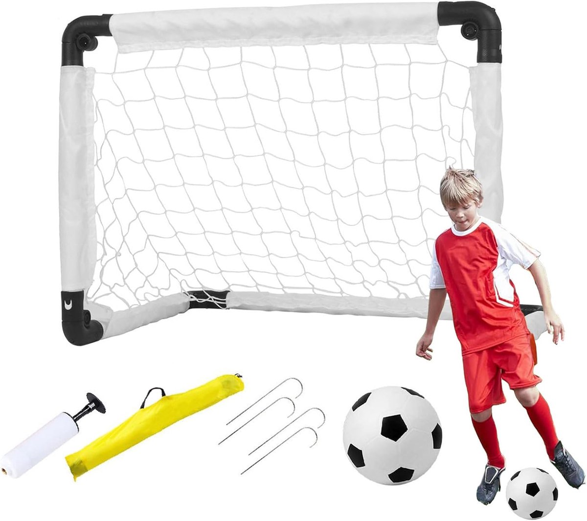 Voetbaldoeltjes Kinderen - Opvouwbare Doelen - Tuin Training - Inclusief Accessoires - 60x45x45cm