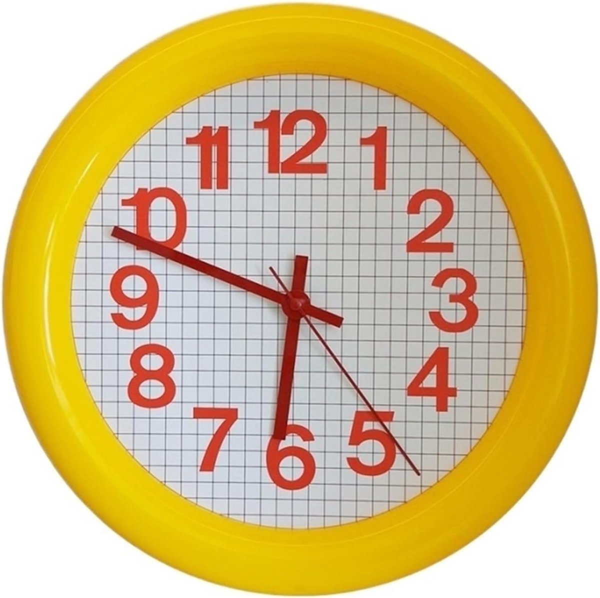 Keukenklok Stijlvol - Wandklok Stil - Tijd Weergeven - Schattig Design - 30cm Diameter - Geel