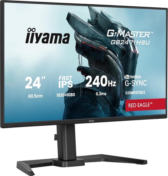 24 inch monitor - Gaming scherm - Snelle games - 240Hz verversingssnelheid - 1920 x 1080 - Zwart — afbeelding 3