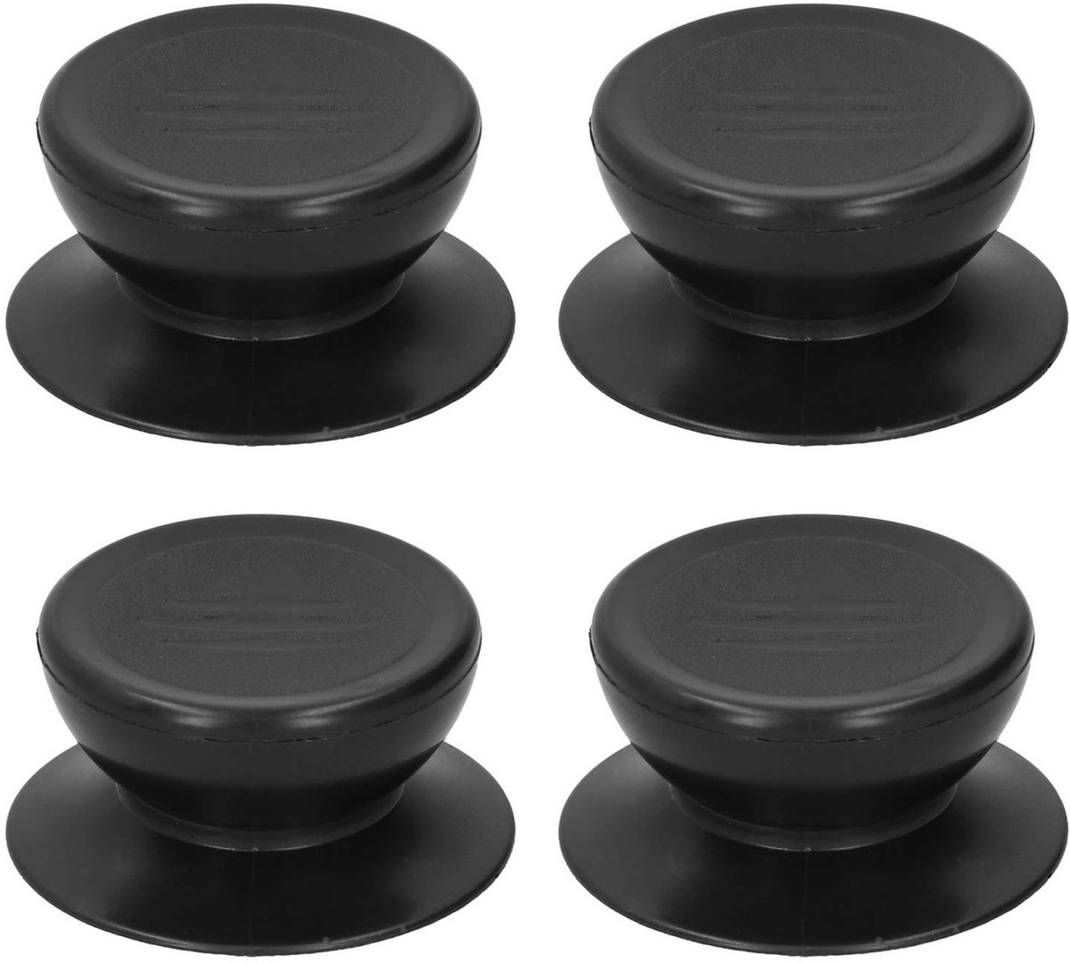 Allecto - Keukenpan Dekselknop - Vervanging - 4 Stuks - Geschikt voor Pannenkoekenpan - Inclusief Bevestigingsmateriaal - 5mm Schroeven en Ringen -...