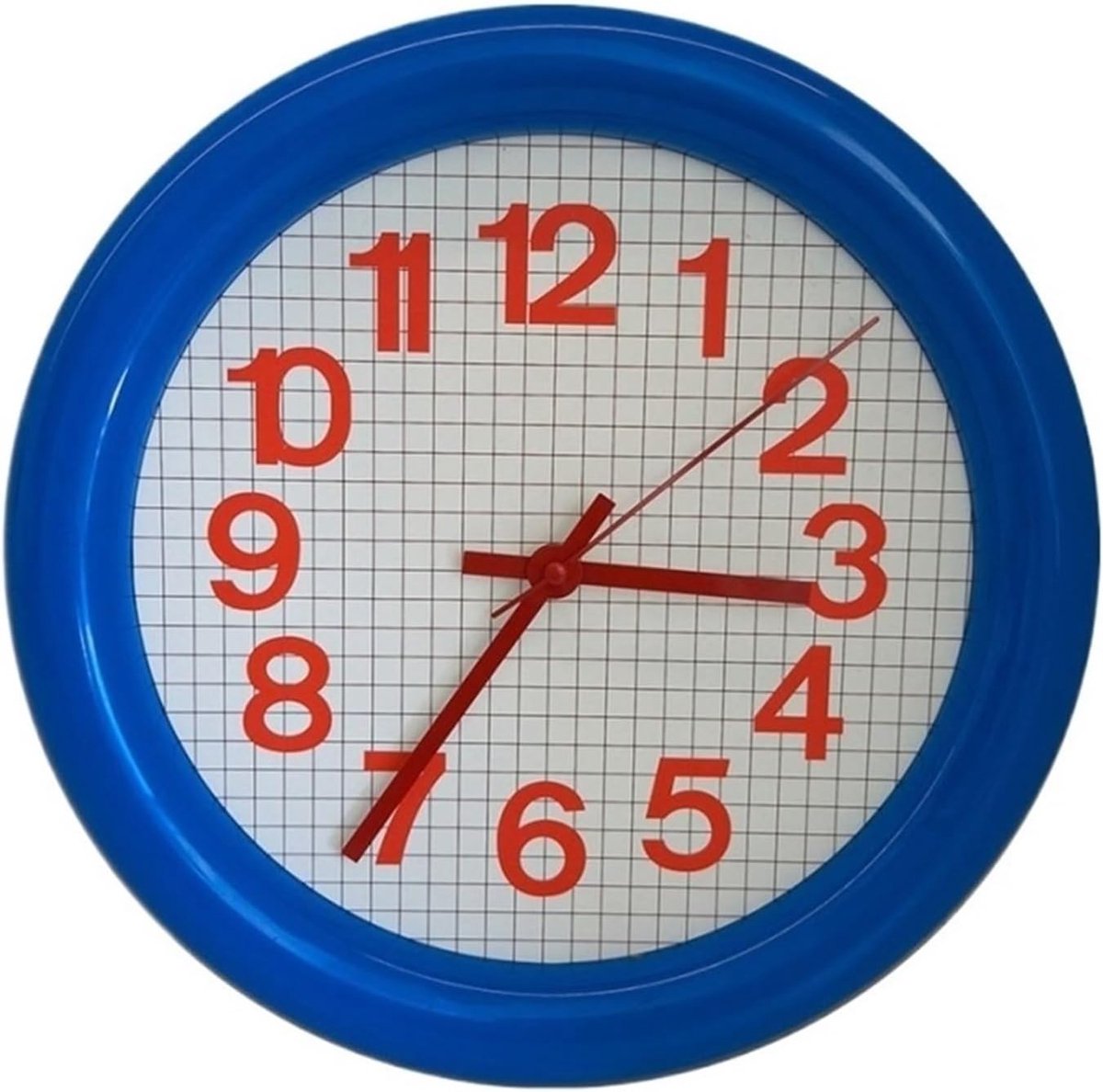 Stille Wandklok - Decoratieve Klok - Thuisgebruik - Eenvoudige Stijl - 30cm Diameter - Blauw