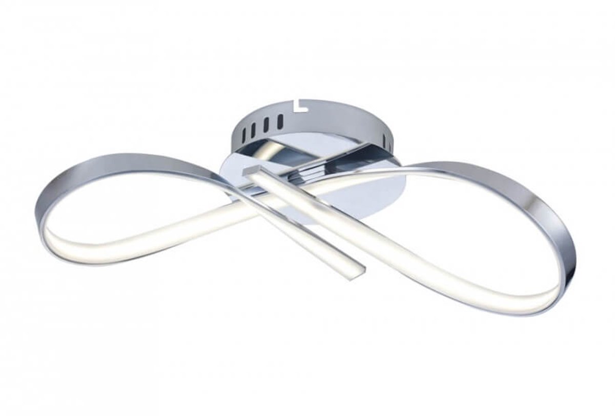 Kosilum - Infinity - Plafondlamp - Zilver/Chroom - Metaal en PVC