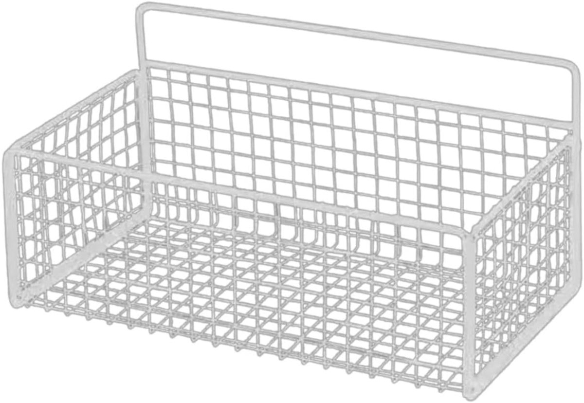 Wand Opbergmand - Hangmand Keuken - Ruimte Besparen - Zonder Boren - 27x155x85 cm - Wit