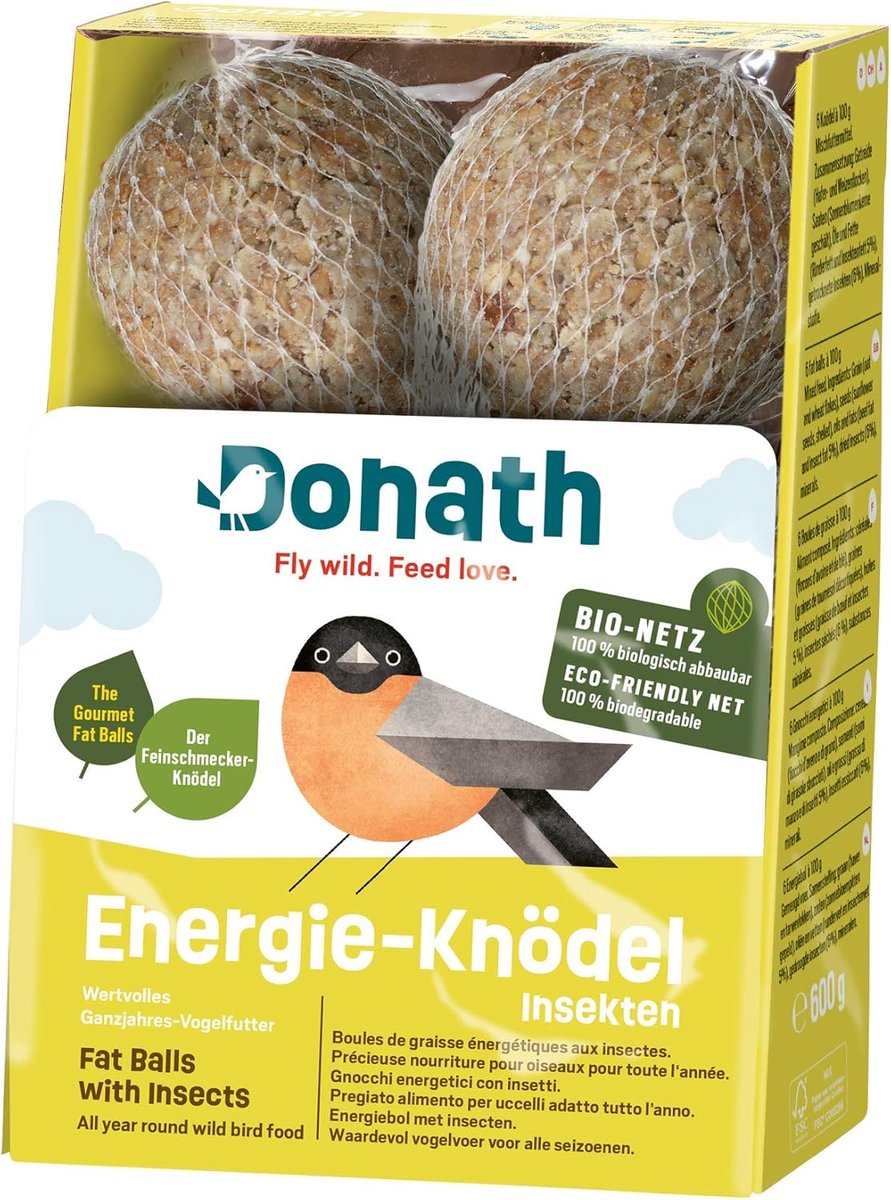 Energiemix voor vogels - Vogelvoer snacks - Voederen tuinvogels - Insectenrijk voer - 600 gram