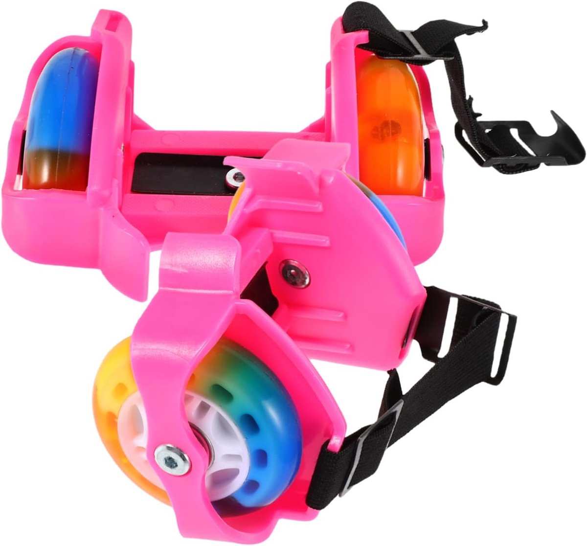 Rolschaatsen met Verlichte Wielen Skeelers voor Kinderen Buiten Skaten Zelfverlichtende Wielen 5.31×3.54×3.14in Roze