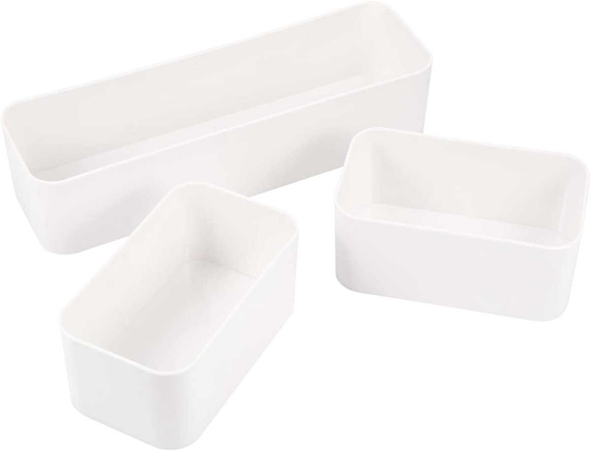 Opbergdozen Set - Wand Organizer - Kleine Spullen - Zonder Boren - 27cm Lengte - Wit