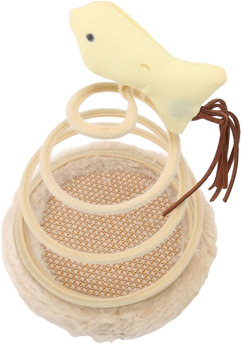 Kattenspeeltje Veer - Interactief Speelgoed - Binnenkatten Stimuleren - Stabiele Krabbasis - 22 Cm Hoog