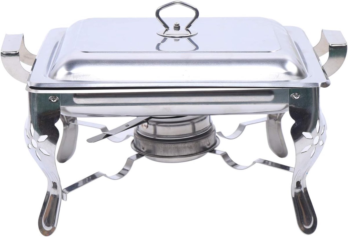 Warmhoudcontainer Voedselverwarmer Buffetwarmer Catering Gastronomie Roestvrij staal 6 liter 21x26x26cm
