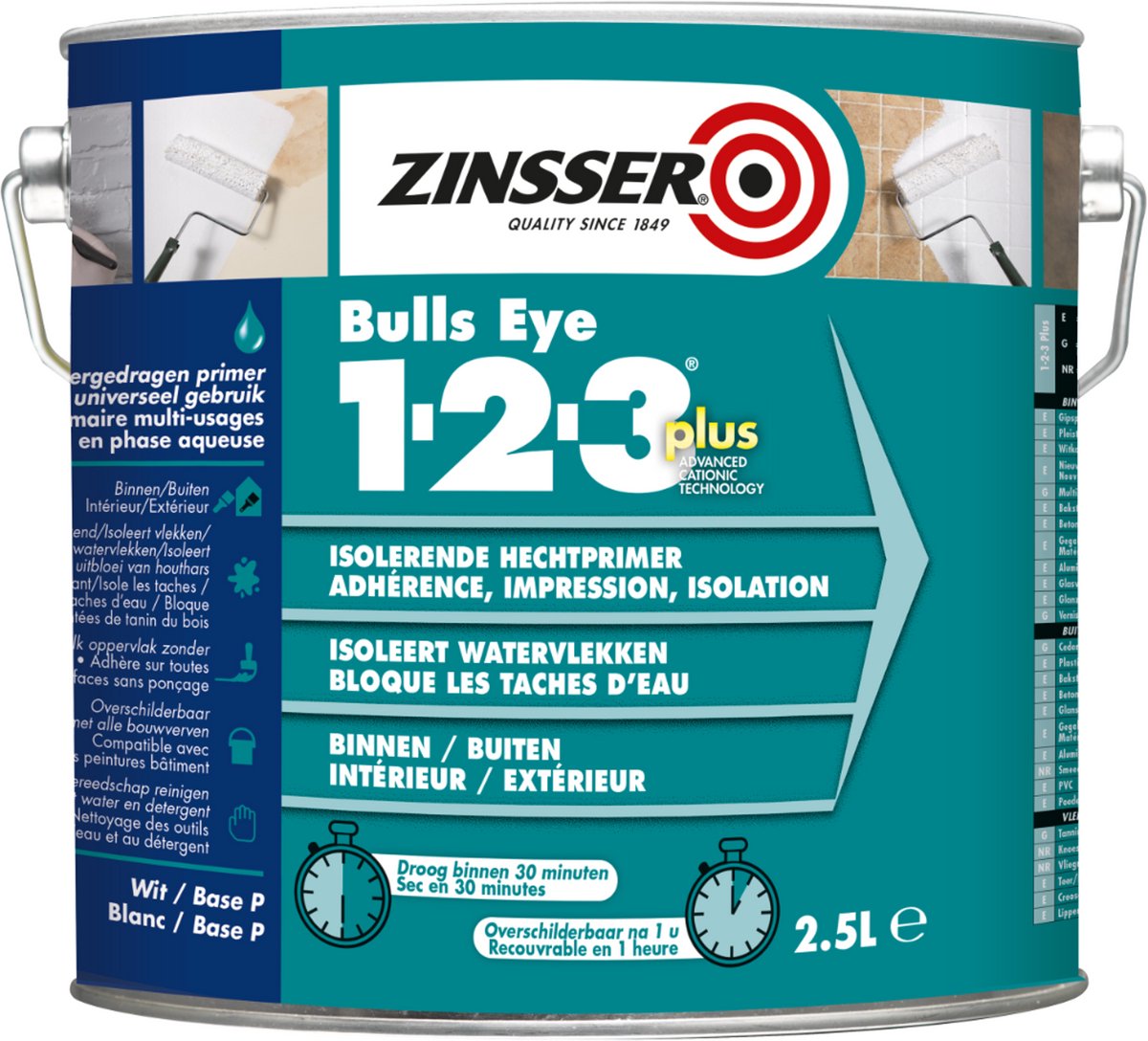 Zinsser Bulls Eye 1-2-3 Plus 2,5 liter - Hechtprimer