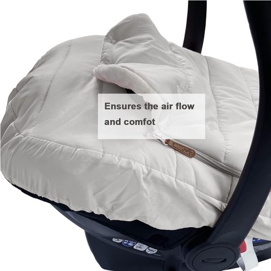 Waterdichte Autostoelhoes en Vlaggentas Geïntegreerd voor Kinderwagen en Autostoel - Winter Slaapzak voor Baby's van 0-12 Maanden van Merkloos — afbeelding 2