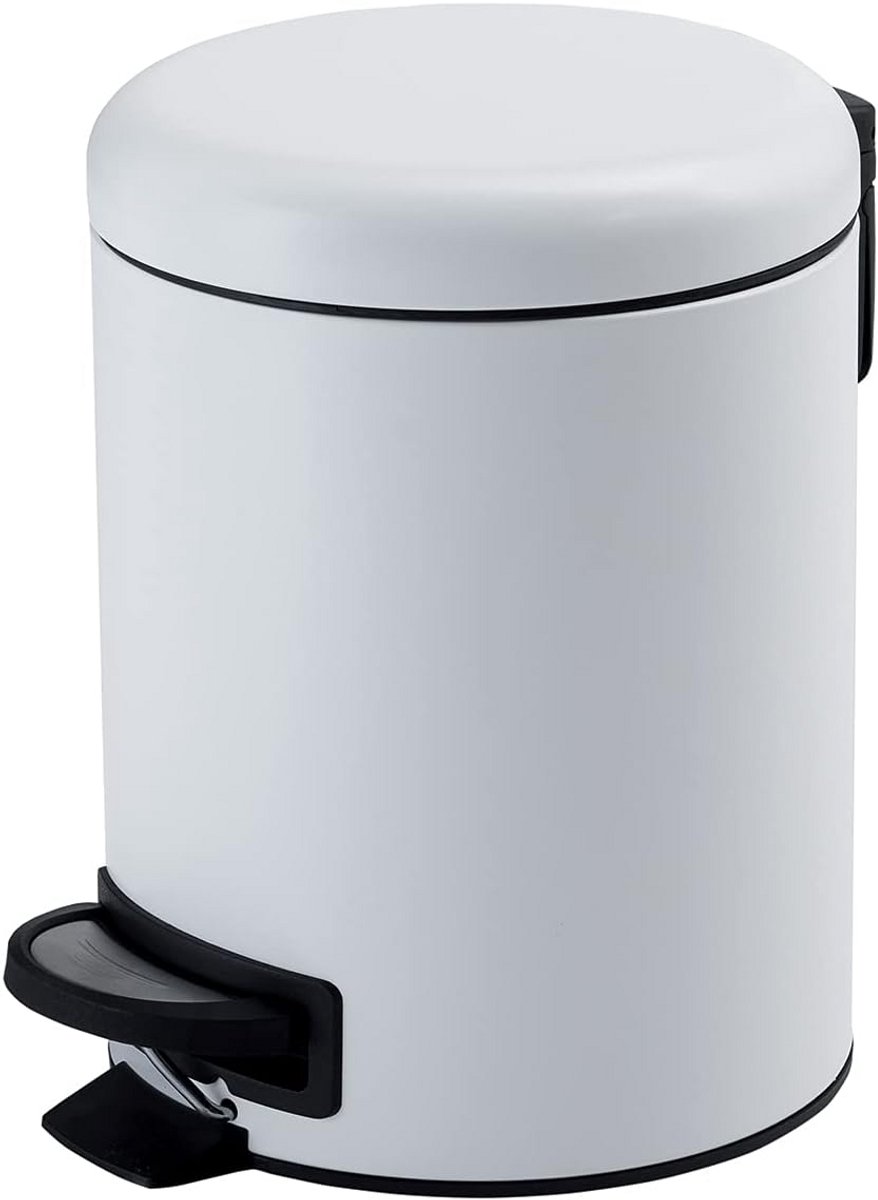 Witte prullenbak voor badkamer en toilet
