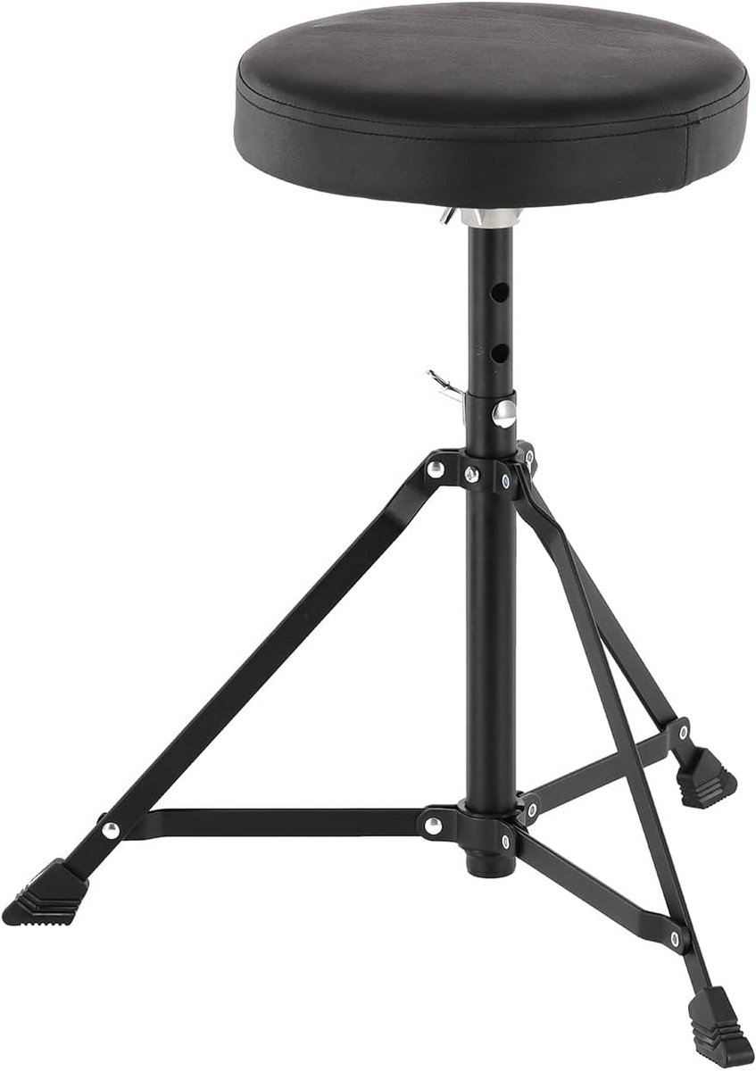 Verstelbare ronde drumkruk - zwart