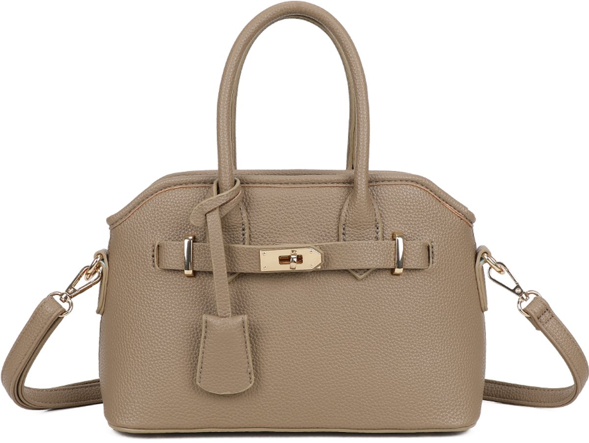 Gallantry® Dames Handtas – Crossbody Tas Dames – Schoudertas – Compacte Dames Tas met Rits – Elegante Handtas - Taupe