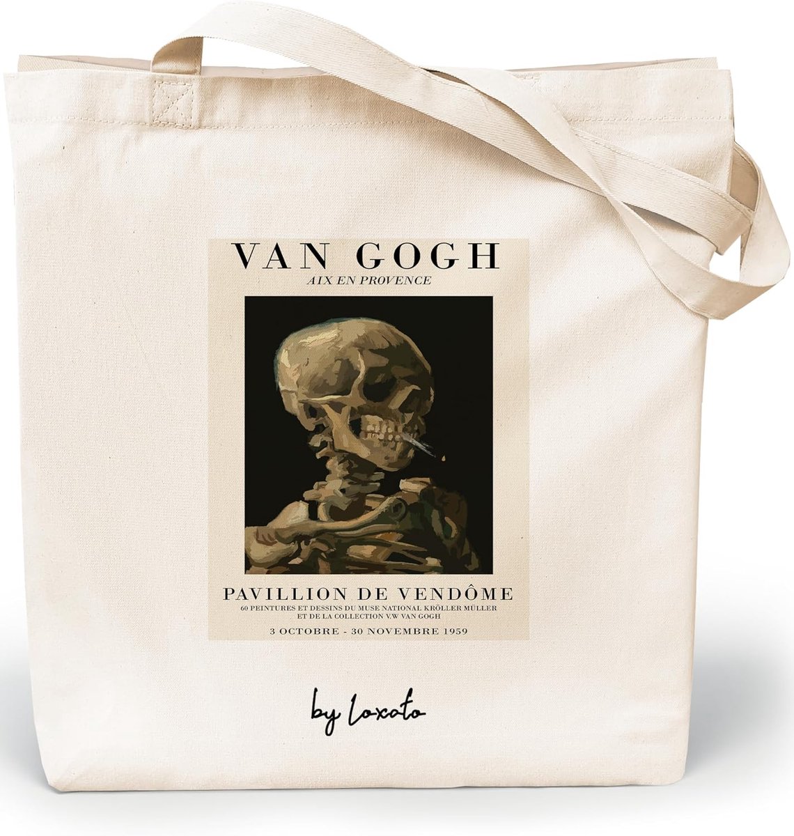 Dames Tote Bag Canvas - Extra Brede Boodschappentas van Katoen 35 x 42 cm