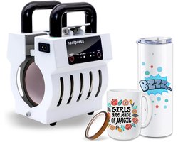 Mini Mokkenpers Machine voor Sublimatie - Geschikt voor 10 tot 15 oz Mok