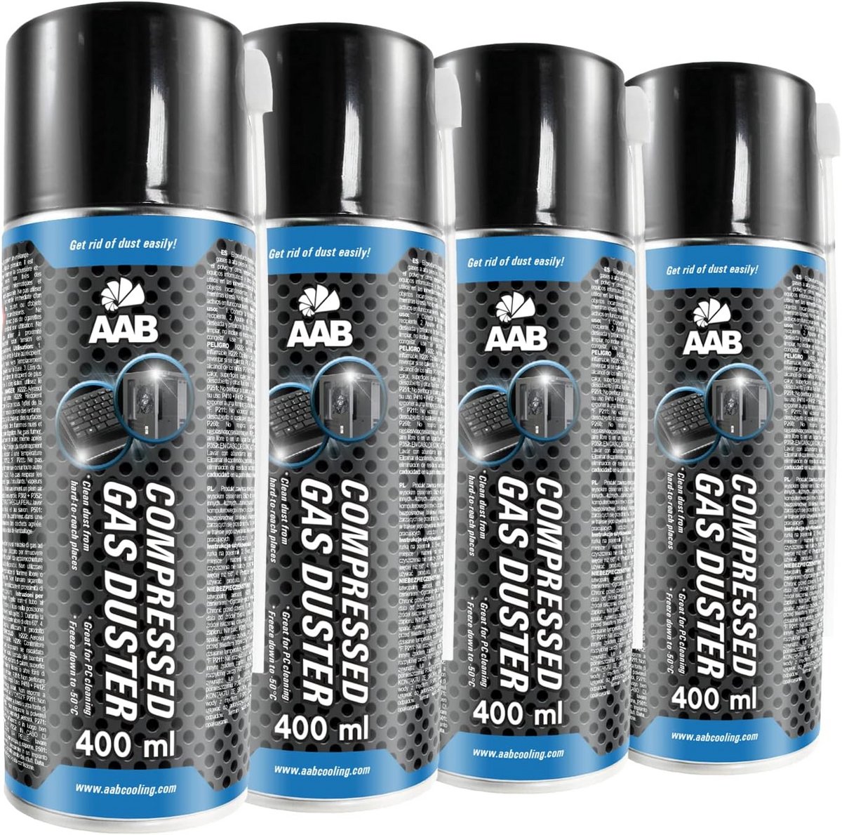 Gecomprimeerde Gas Duster 400ml - Systeemreiniging voor Computer en Apparatuur
