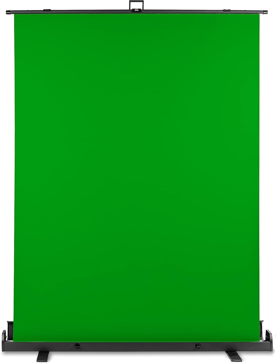 Oprolbare Fotografie Achtergrond Groen 155x200 voor Video Conferenties