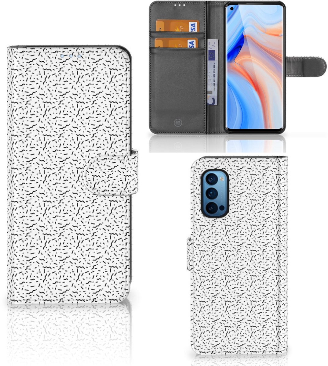 OPPO Reno 4 Pro 5G Telefoon Hoesje Stripes Dots