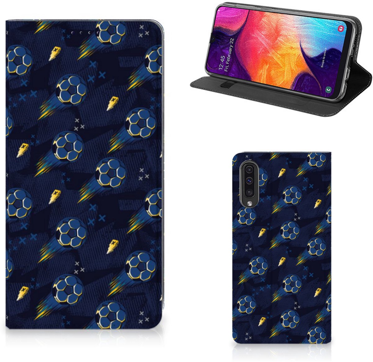 Hoesje met Magneet voor Samsung Galaxy A50 Voetbal