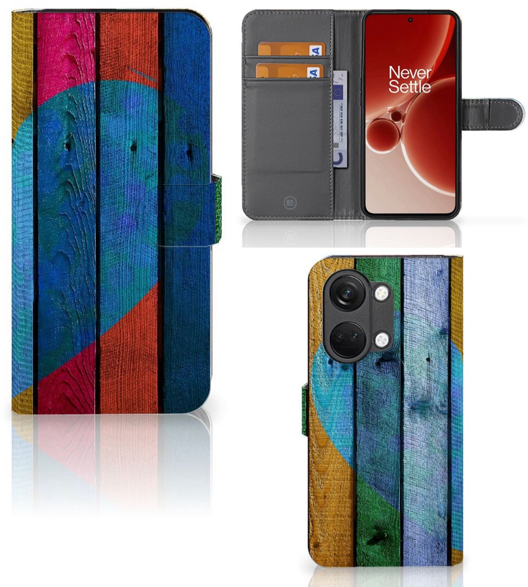 OnePlus Nord 3 Book Style Case Wood Heart - Cadeau voor je Vriend
