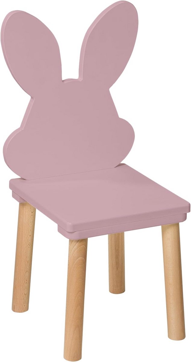 Houten Kinderstoel voor 2-7 Jaar - Peuterstoel in Roze voor Kinderen
