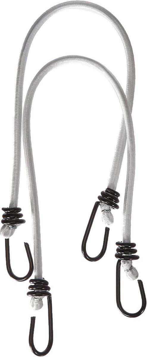 Bagagespanner met kunststof haken - Set van 2, 60 cm, meerkleurig