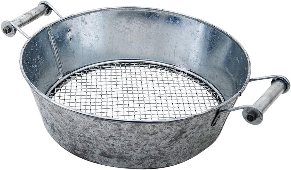 Compost Zeef Scherm met Handvatten - Zilver Design - Achla CS-03