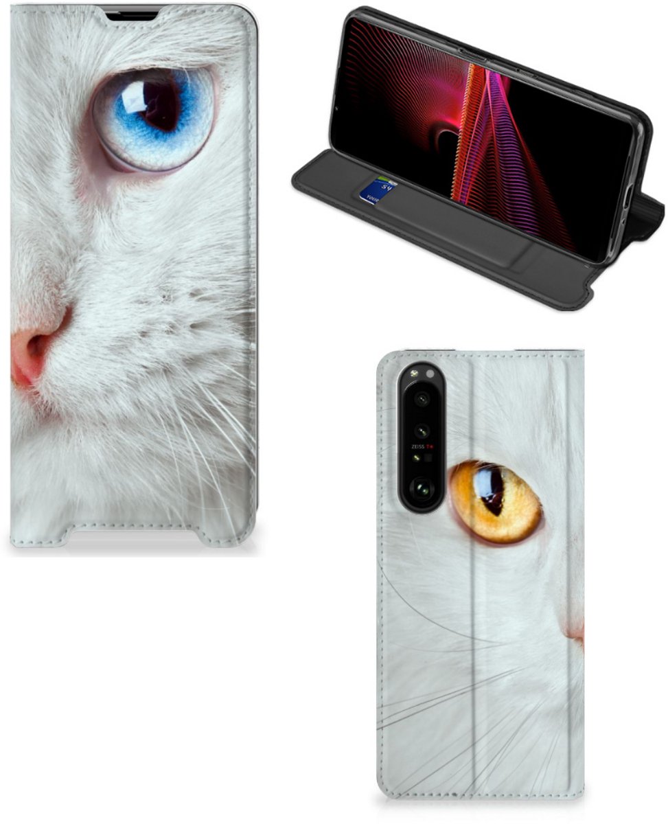 Sony Xperia 1 III Hoesje maken Witte Kat
