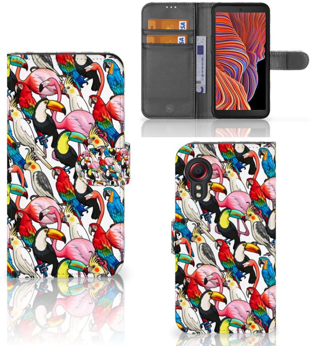Samsung Galaxy Xcover 5 Telefoonhoesje met Pasjes Birds