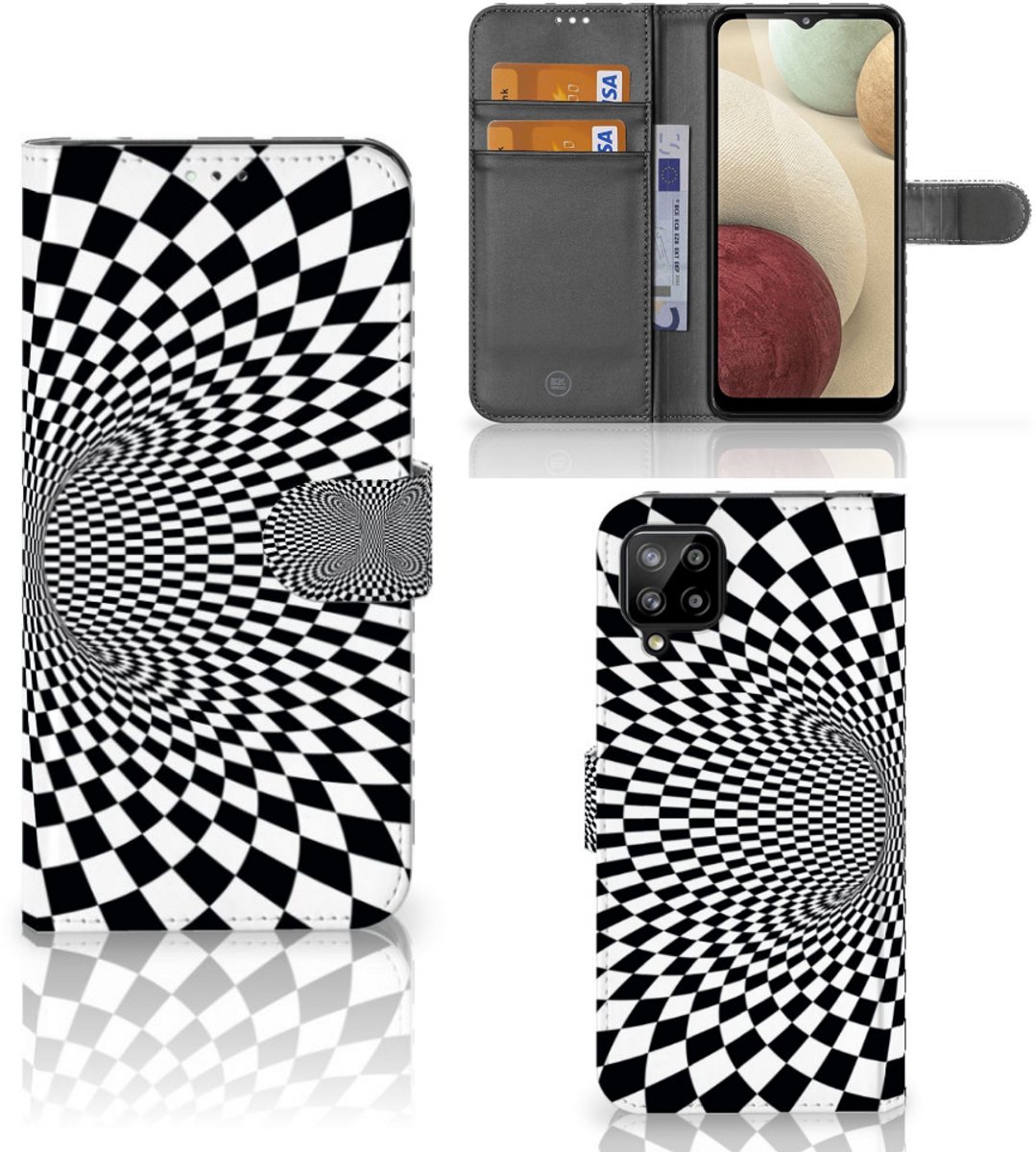 Samsung Galaxy A12 Book Case Illusie