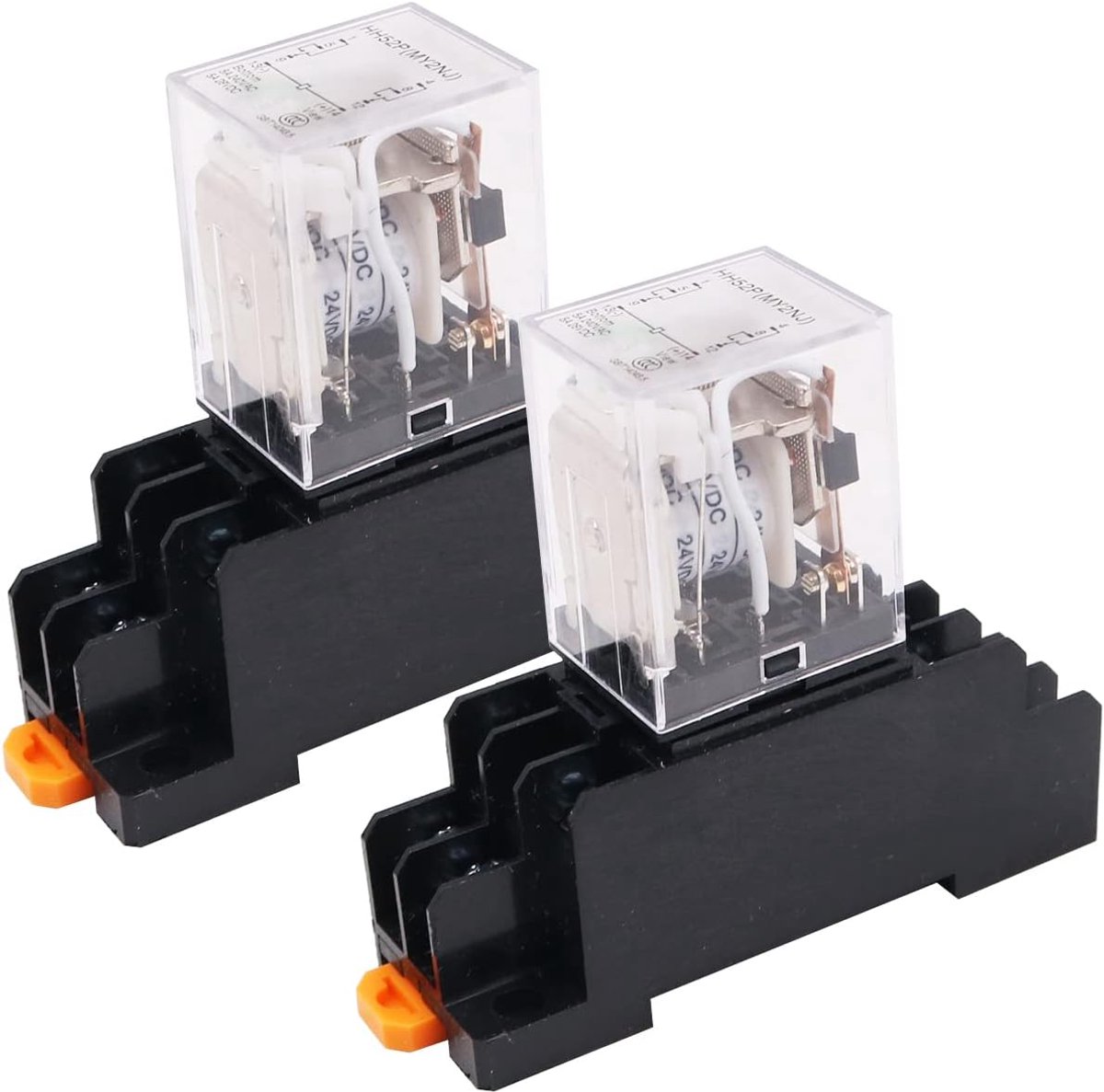 Mini DC 24V Elektromagnetische Schakelaar 8Pin DPDT Relais met LED Indicator