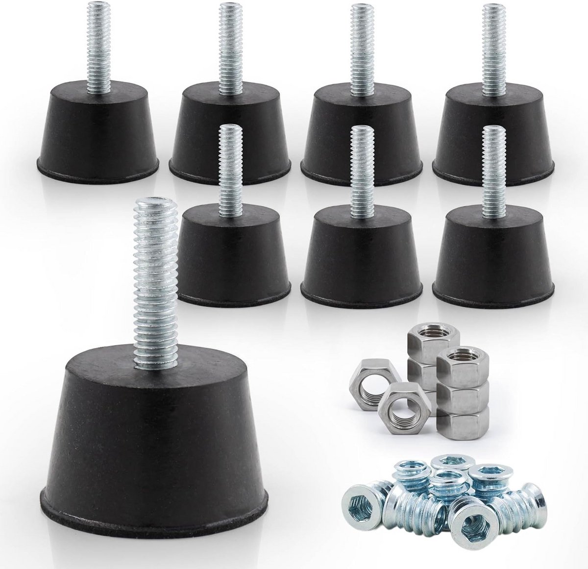 Verstelbare Meubelvoeten 1/4" Draad - 8 Pack voor Stoelen, Tafels en Kasten