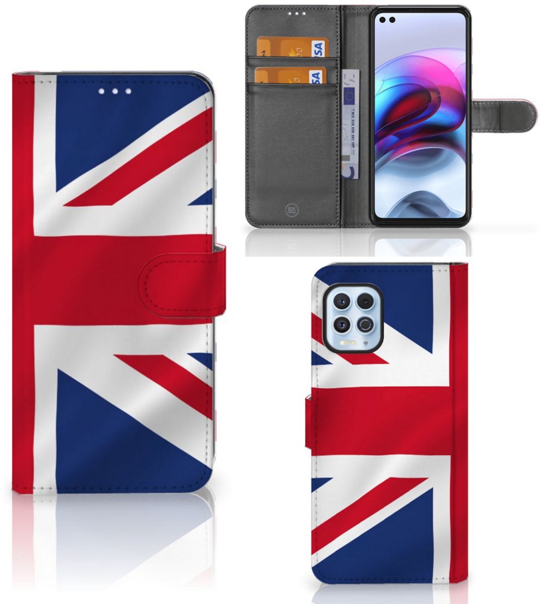 Motorola Moto G100 Bookstyle Case Groot-Brittannië