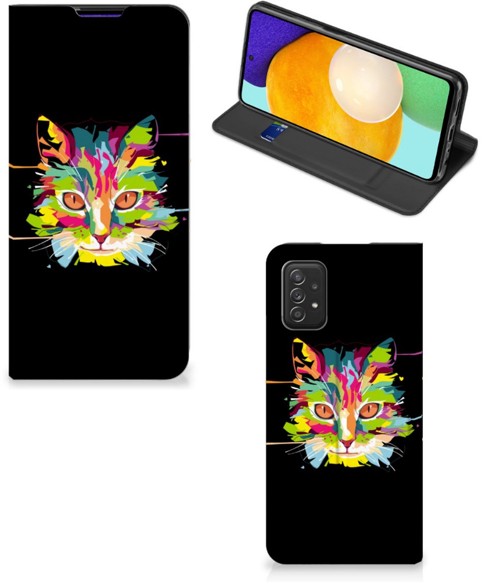 Samsung Galaxy A03s Magnet Case Cat Color