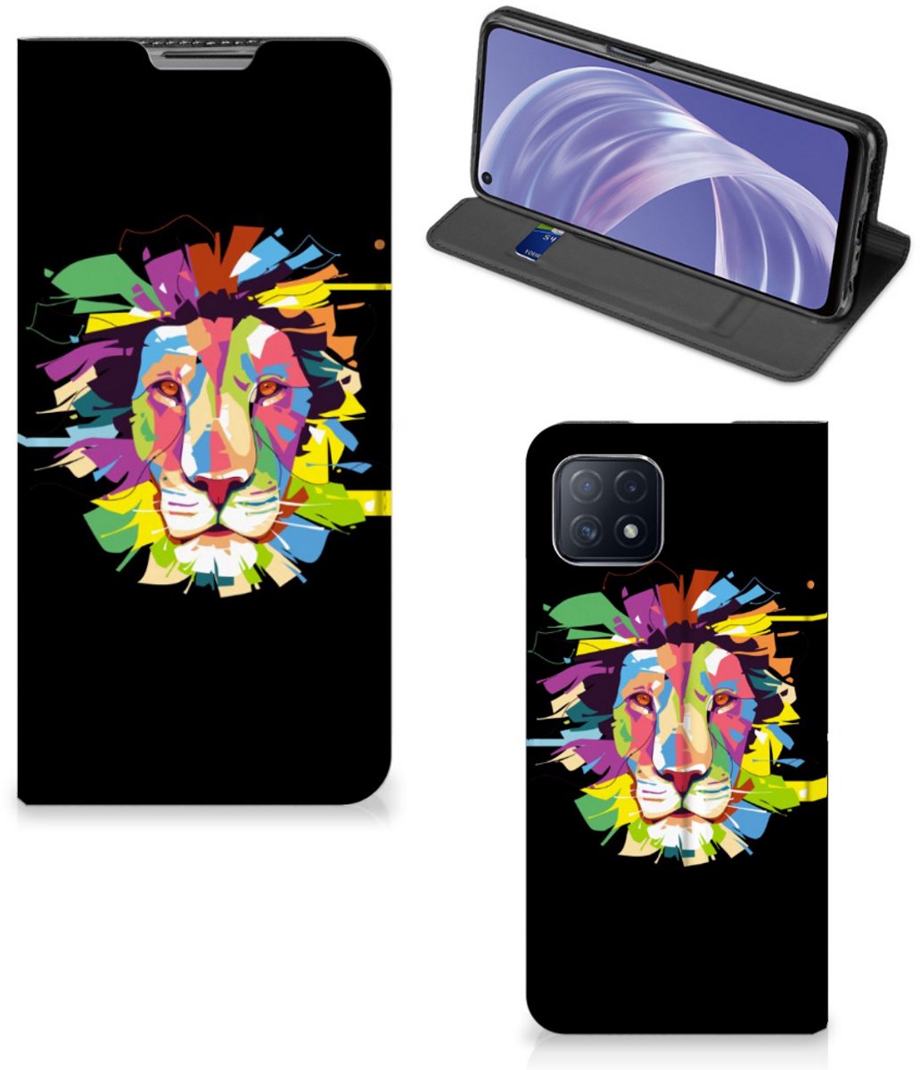 OPPO A73 5G Magnet Case Lion Color